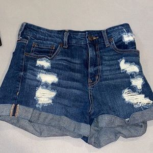 Ripped Jean Shorts